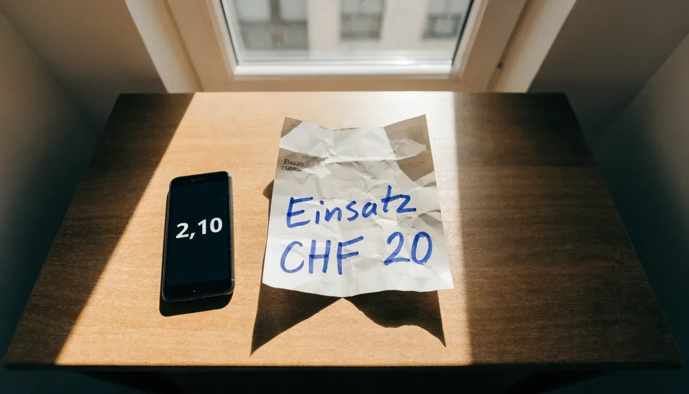 Ein schwerer Holztisch in einem hellen Büro mit einem leeren Notizblock und einem Füllfederhalter, Licht fällt durch ein hohes Fenster.