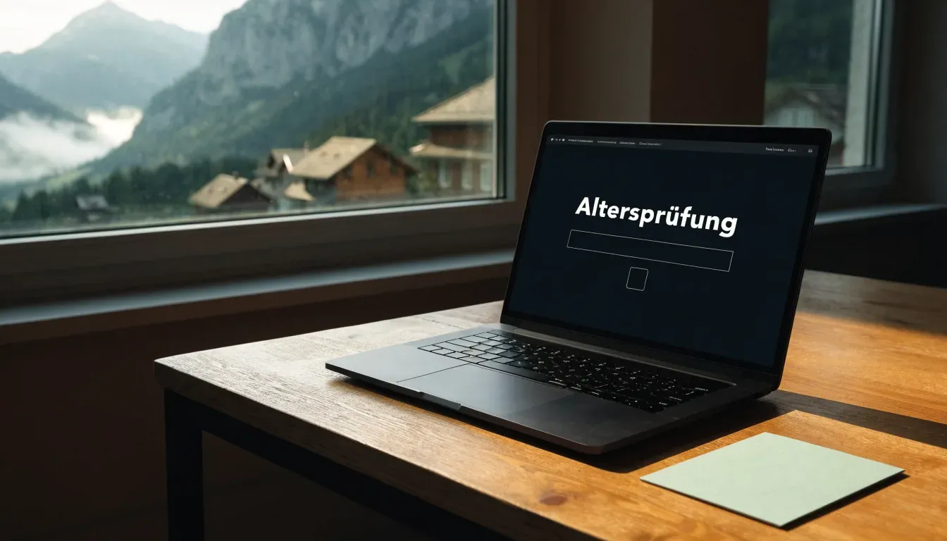Ein Bergdorf mit Holzhäusern im Tal an einem klaren Morgen, über den Dächern liegen Nebelschwaden und ferne Gipfel.