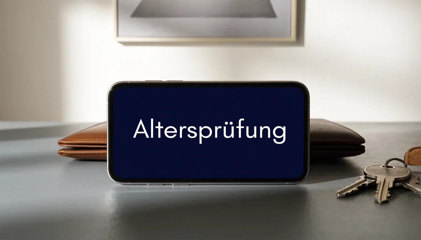 Ein altes Vorhängeschloss hängt an einer verwitterten Holztür, daneben wächst Efeu.